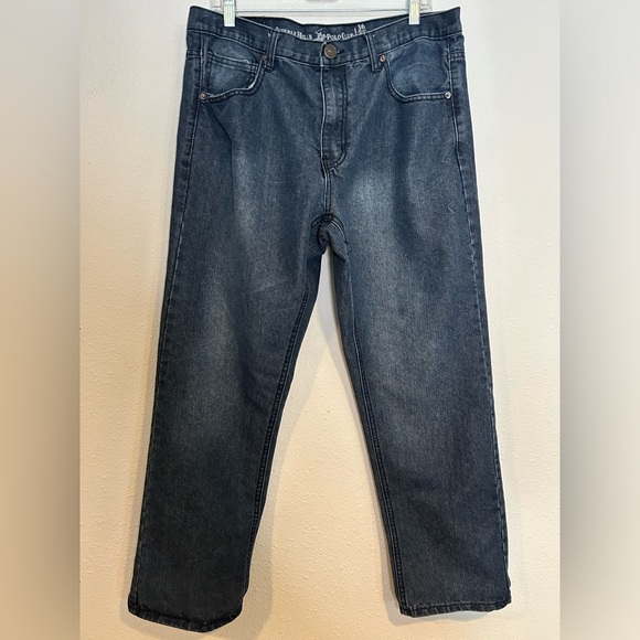 Beverly Hills Polo Club Blue Straight Jeans Classic Fit Size 36 - Picture 1 of 7